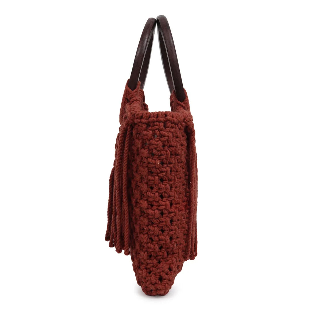 Contemporary Macrame Handbag Urban Sophistication